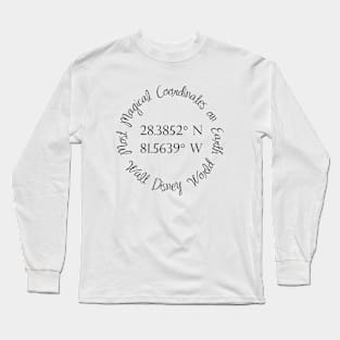 Most Magical Park Coordinates - Orlando, Florida Long Sleeve T-Shirt